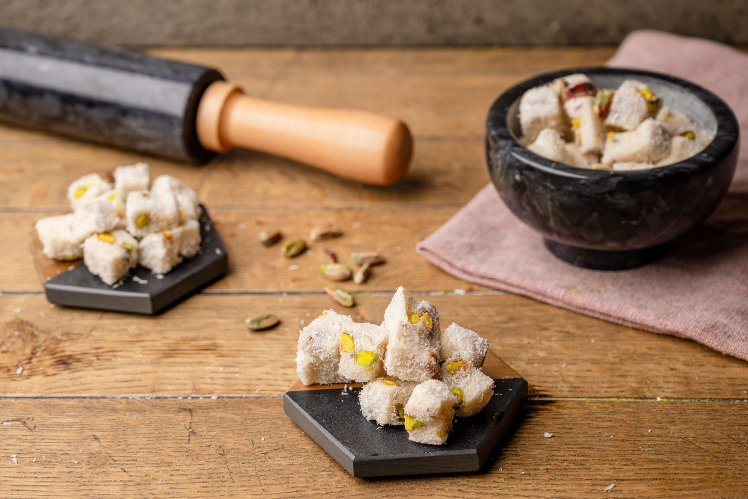 Milch-Pistazien Turkish Delight – Orientalische Süßigkeit mit cremiger Note
