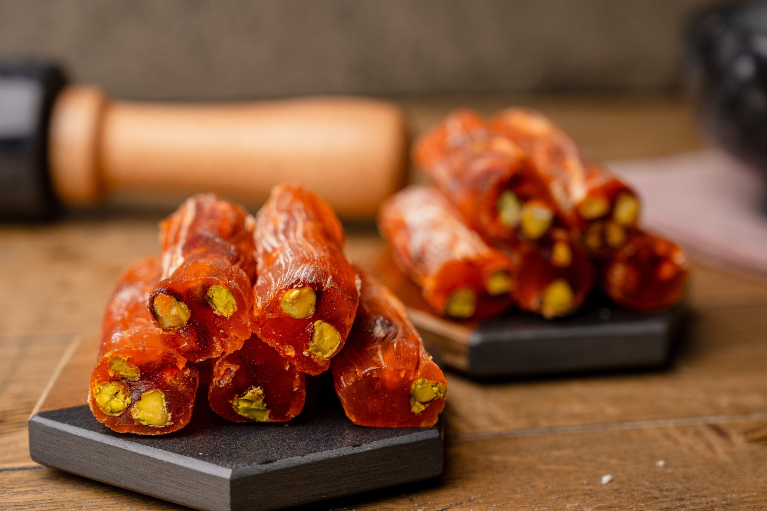 Orangenaroma Pistazien Turkish Delight 