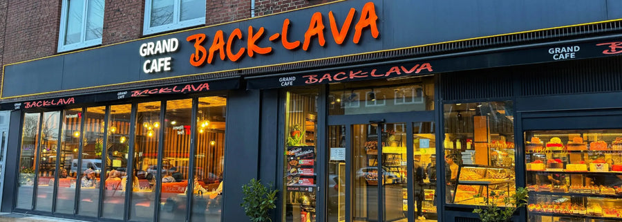 Außenansicht Grand Café Back-Lava am Steindamm in Hamburg