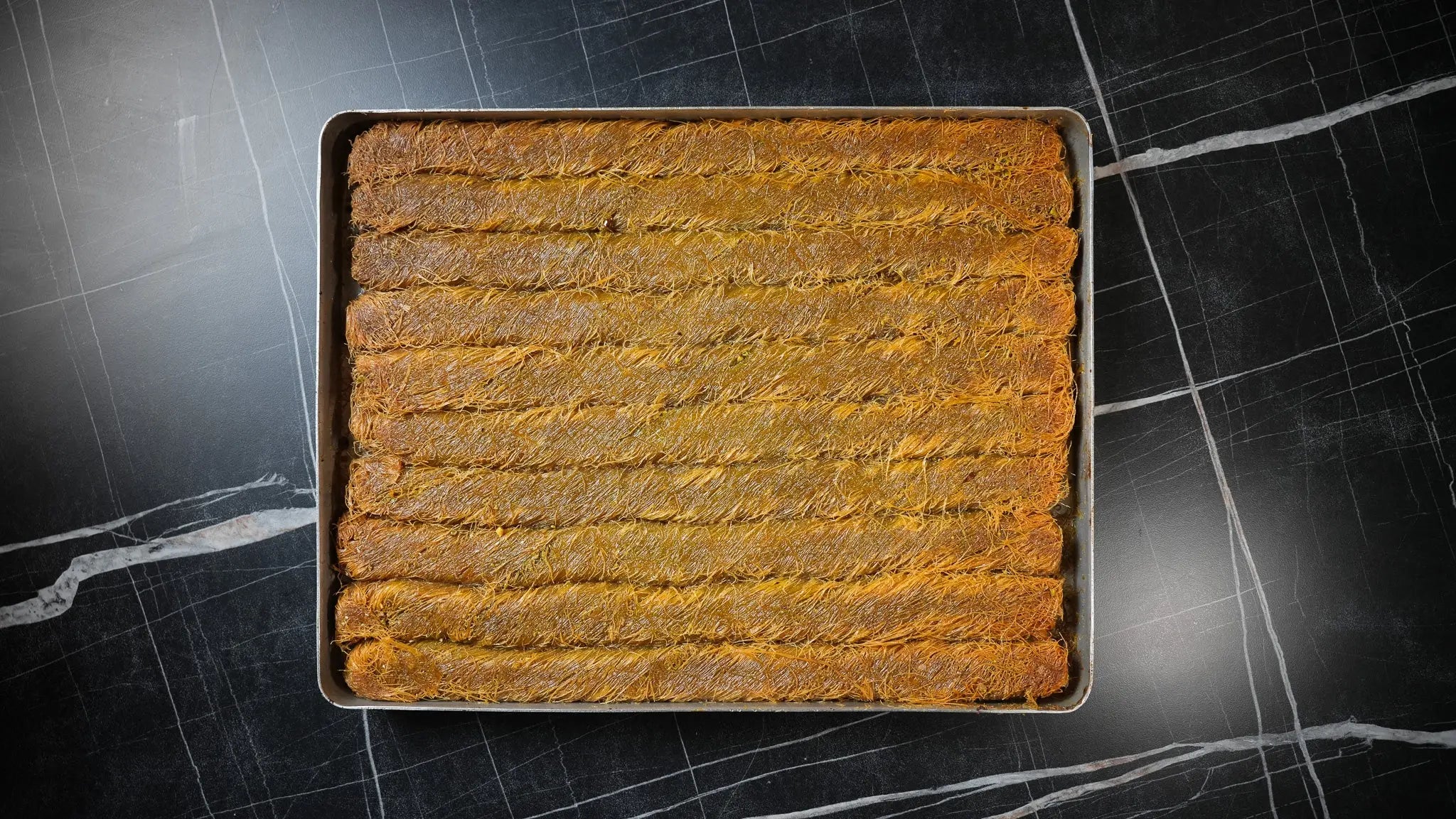 Ausgerolltes Engelshaar (Kadayif) mit Pistazien Blech | ca. 4 kg - Back-Lava 