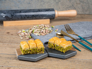Let sødet mini-baklava med pistacier